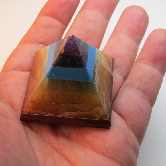 Pyramid Amethyst Turquoise Jasper - Picture 1 of 4